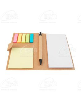 libreta ecologica con porta posit